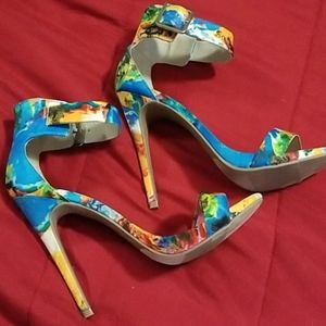 Just fab floral heels 6.5